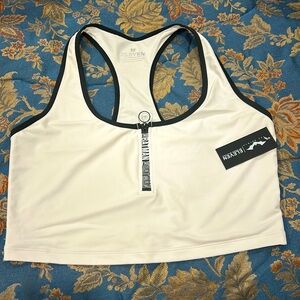 NWT XL Batman edition white zippered sports bra Eleven by Venus Williams